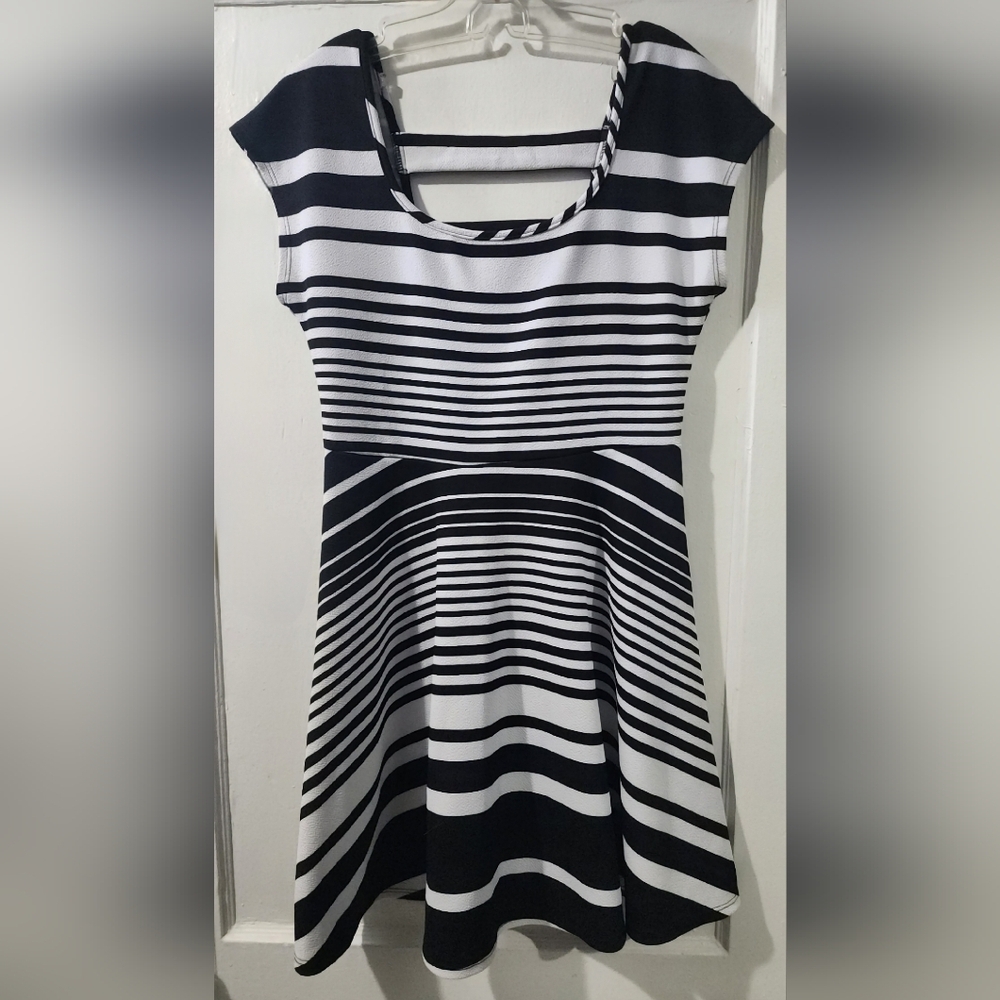 Striped Black and White Dress